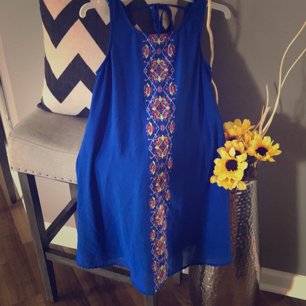 Royal blue  sleeveless sundress